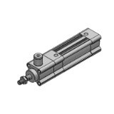 Cylinder with clamping unit