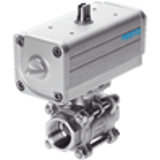 Pneumatically and mechanically operated process and media valves